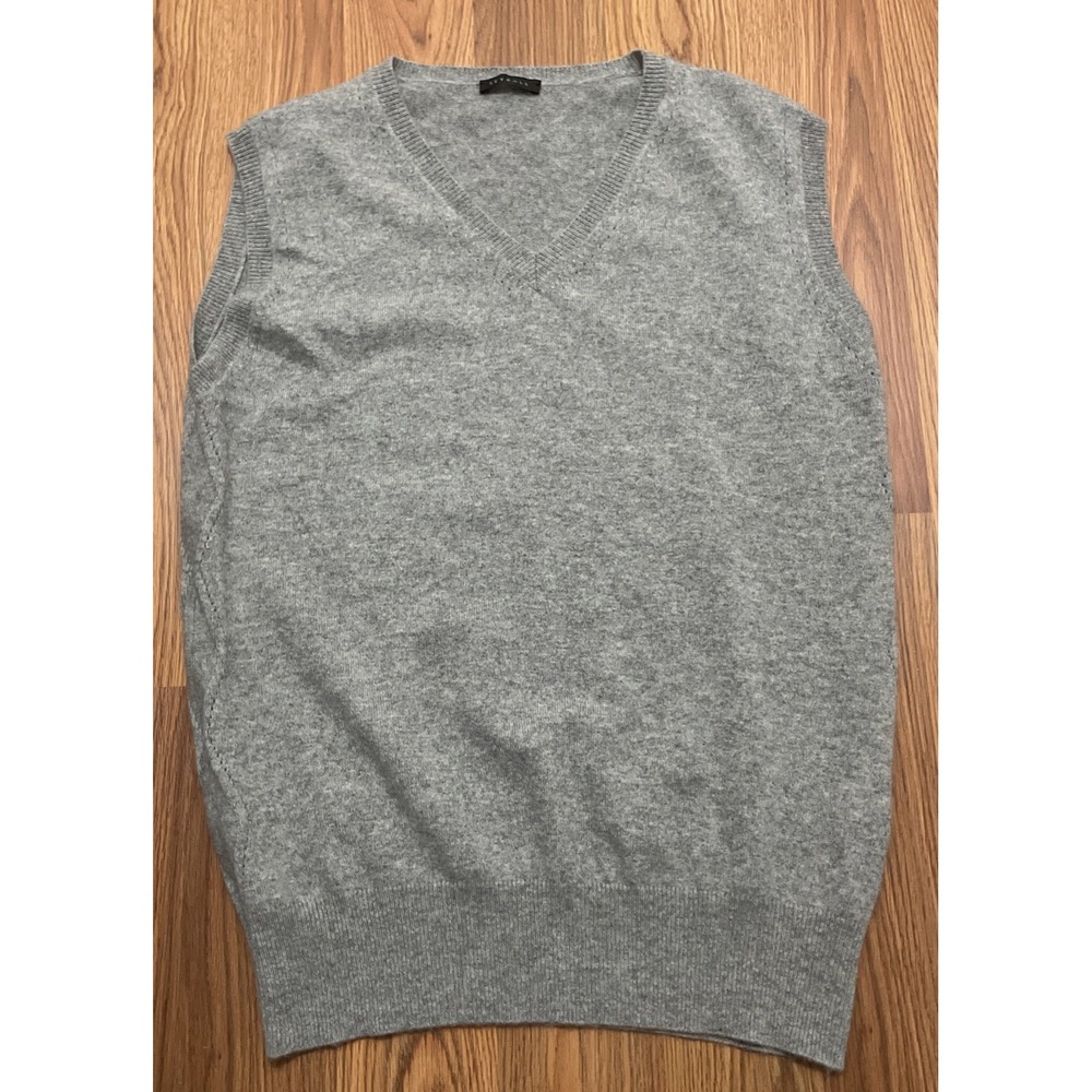 Setball Sweater Mens Medium Cashmere V Neck Luxury Knit Pullover